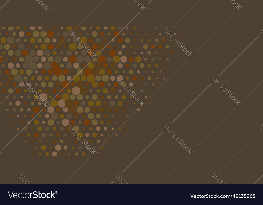 Geometric multi size hexagon with color