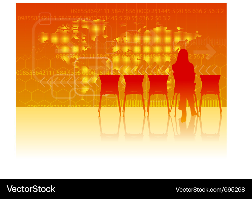 Interview waiting Royalty Free Vector Image - VectorStock