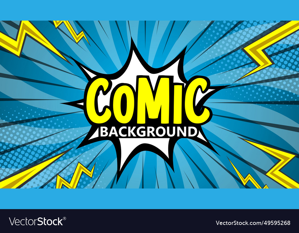 Pop art comic background colored cartoon Vector Image