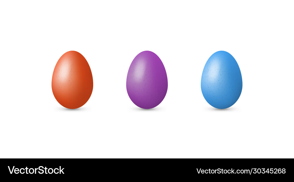 Set easter eggs realistic effect Royalty Free Vector Image