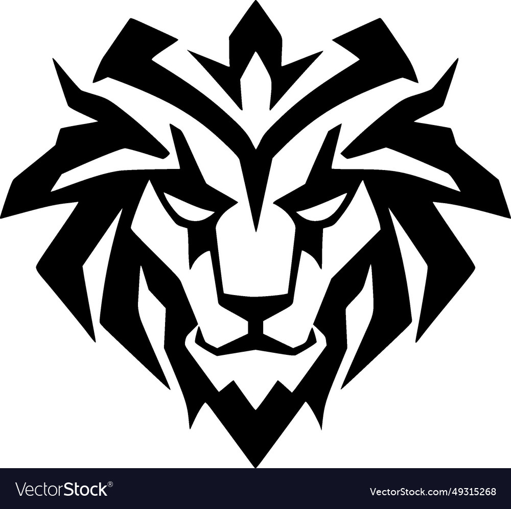 Tiger - black and white Royalty Free Vector Image