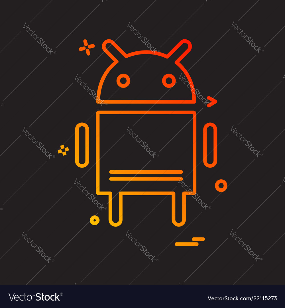 Android icon design vector image Android icon design