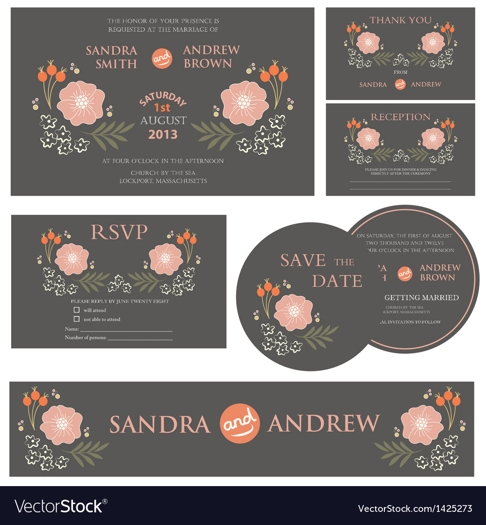 Elegant Wedding Invitation Set
