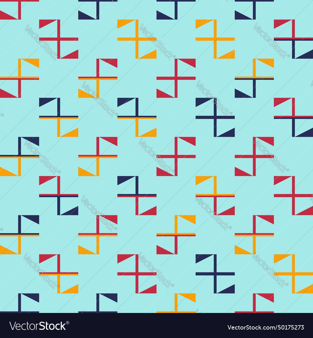 Geo shapes seamless pattern vector image Geo shapes seamless pattern