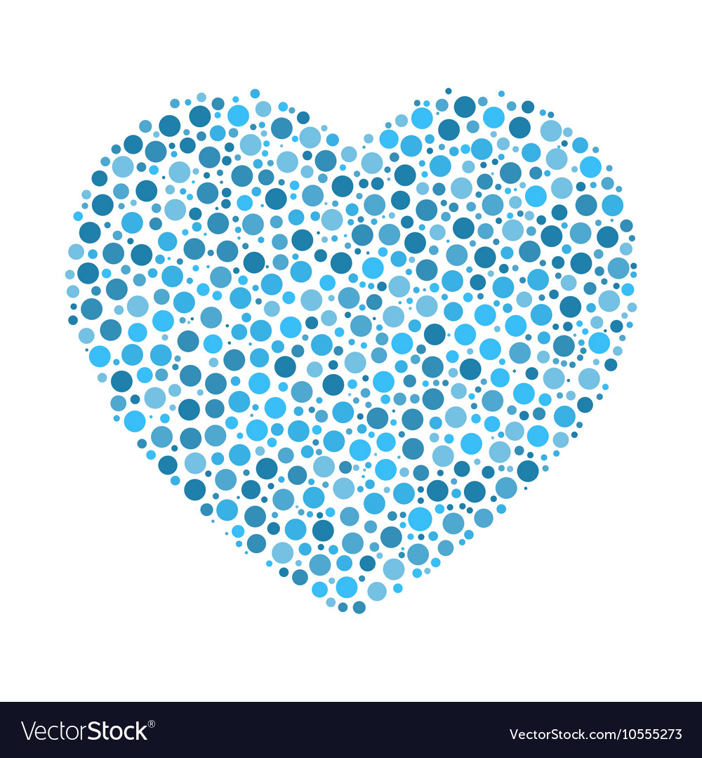Heart mosaic of dots Royalty Free Vector Image