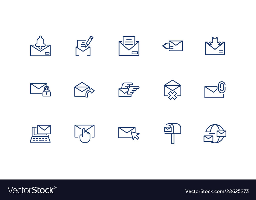 Isolated messages icon set design