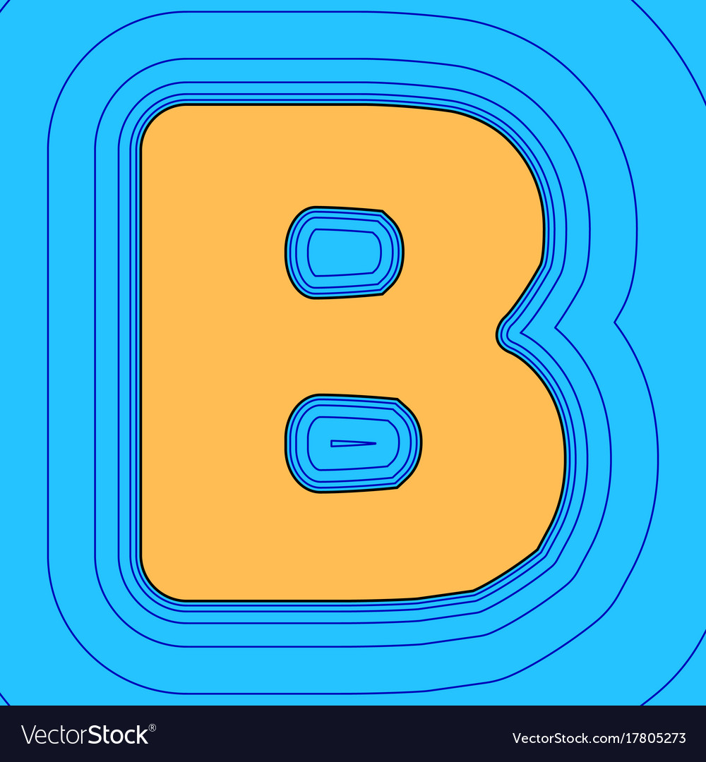 Letter b sign design template element