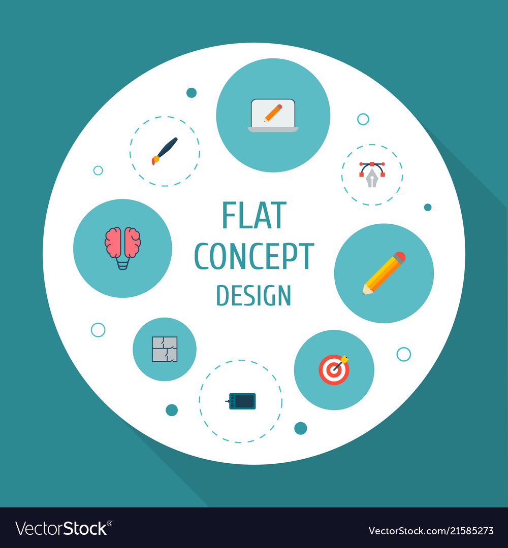 Set constructive icons flat style symbols vector image Set constructive icons flat style symbols