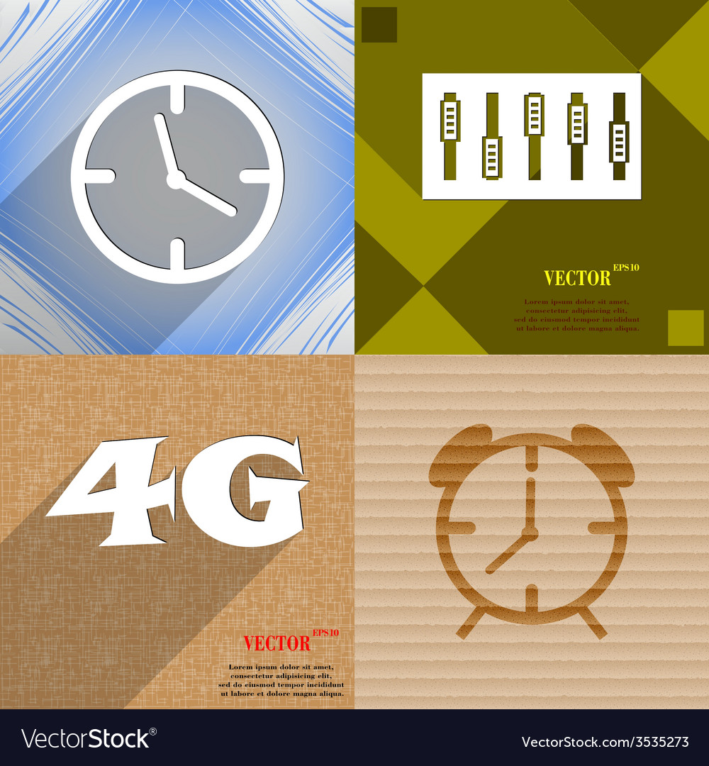 Set of abstract backgrounds with different web