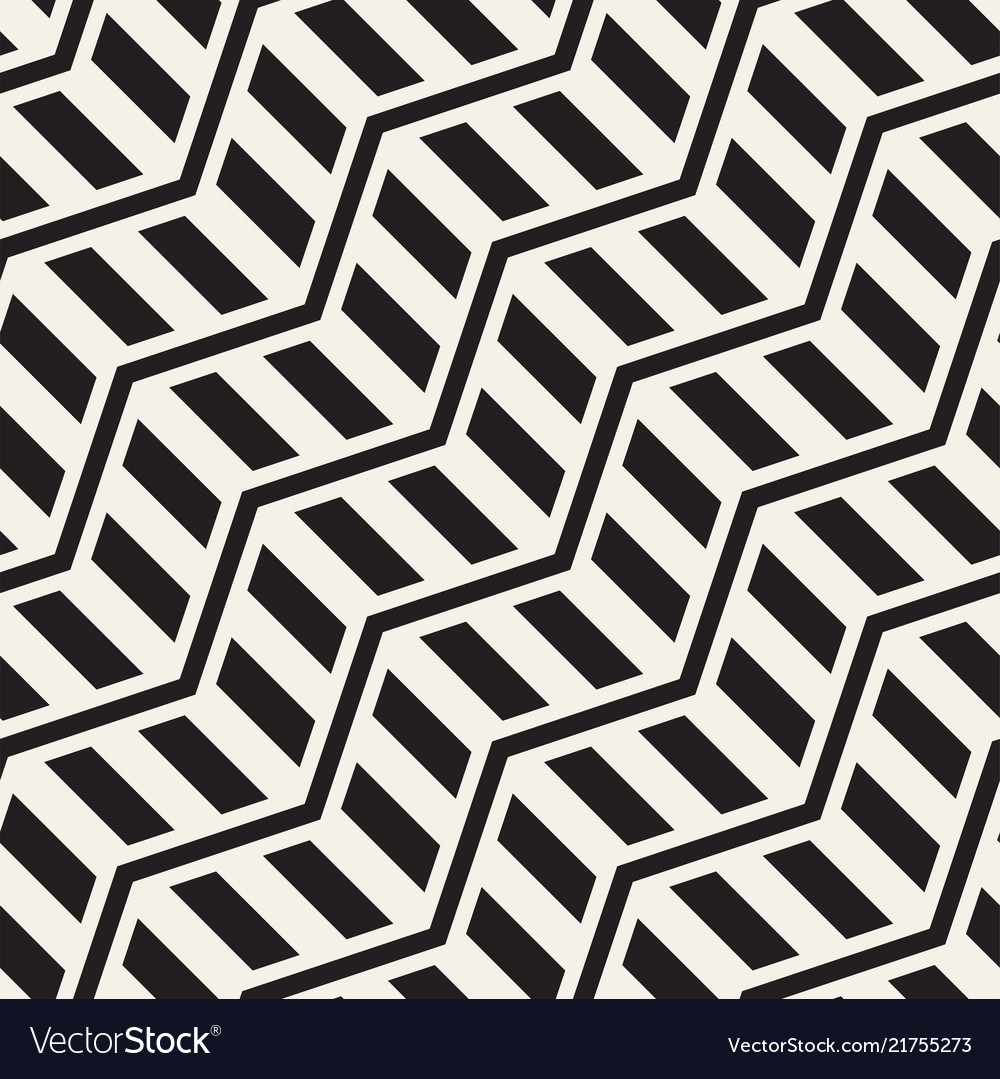 Zigzag Line Pattern - Abstract Monochrome