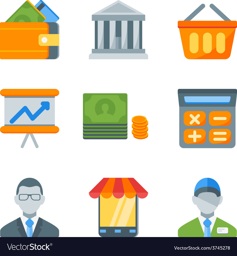 Flat style icon set for web and mobile application