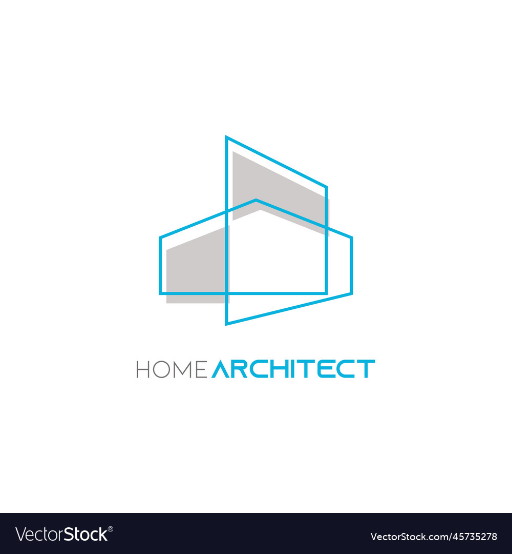 Home architect logo icon template with creative