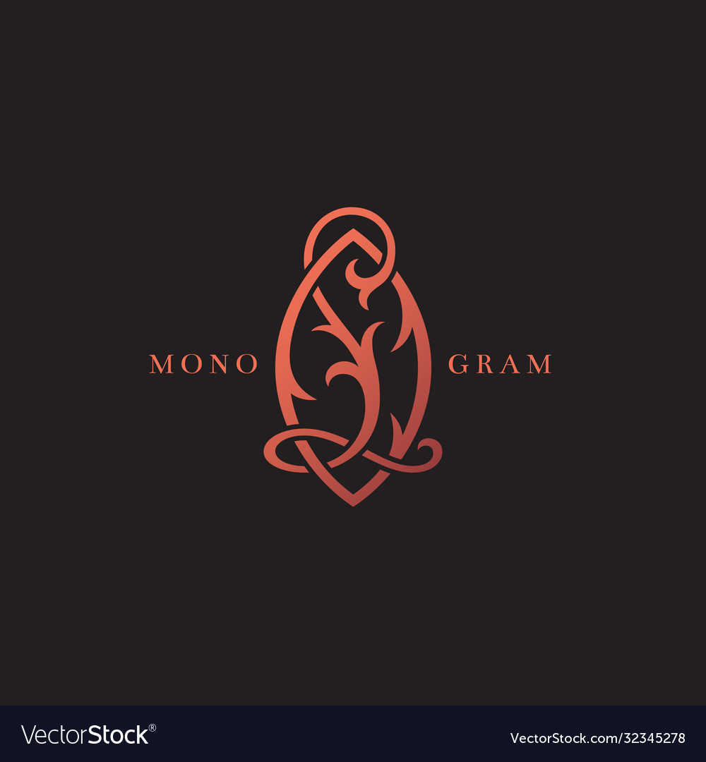 Luxury monogram lo vector image Luxury monogram lo