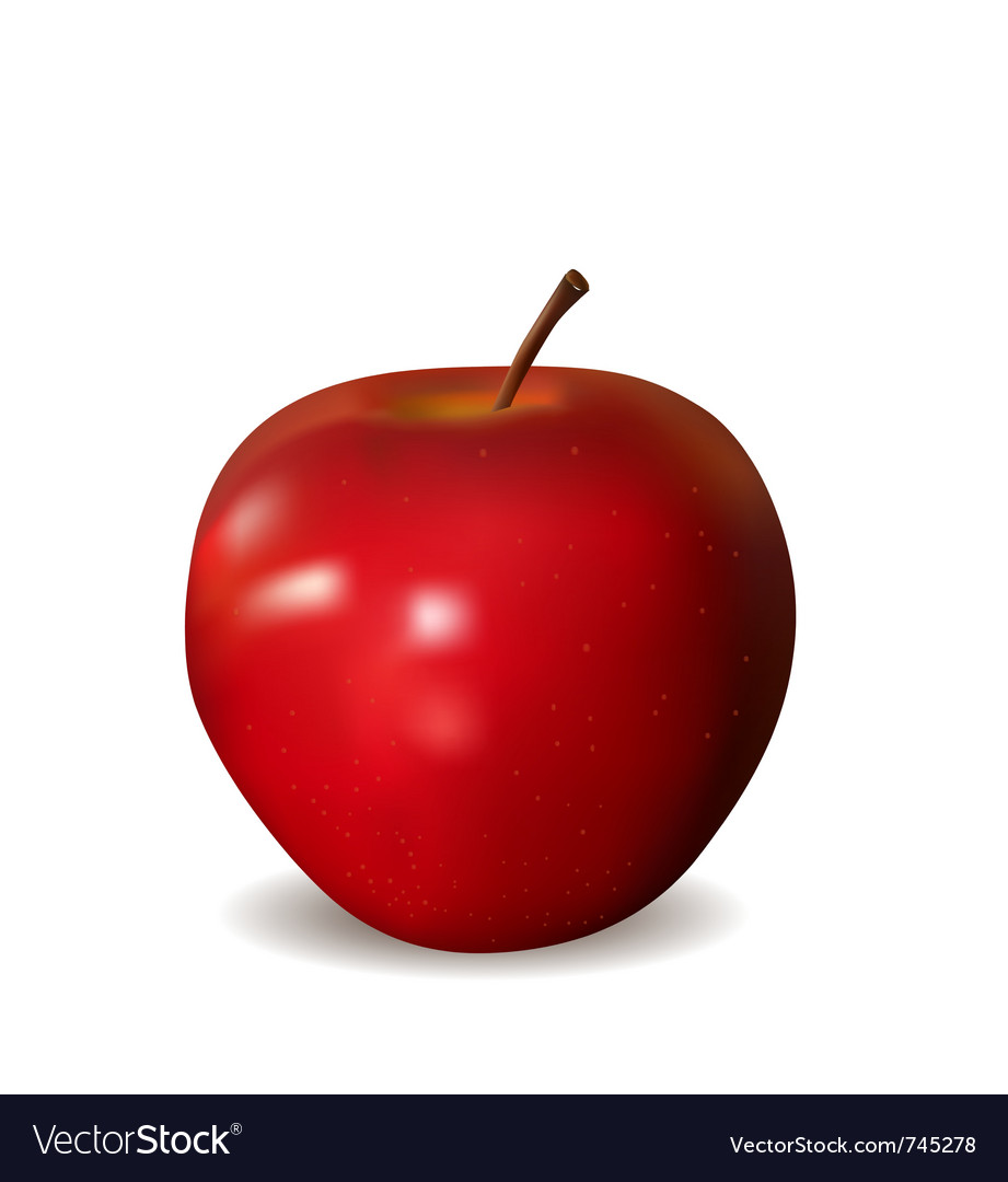 Red apple Royalty Free Vector Image - VectorStock