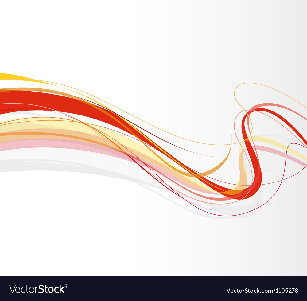 Red Swirl Abstract Lines