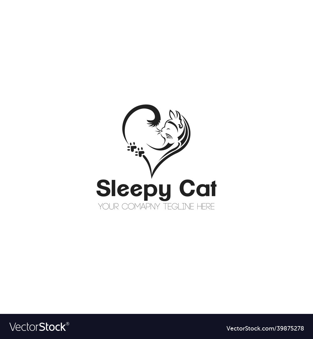 Sleepy Cat Logo Design