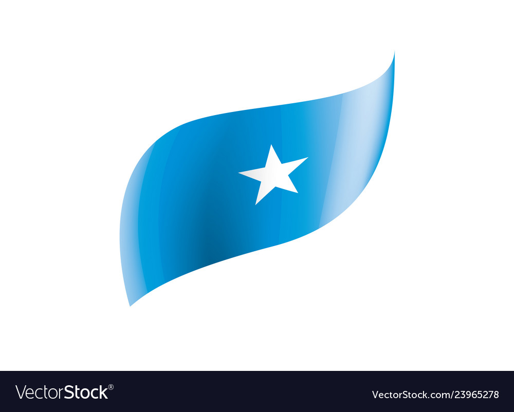 Somalia flag on a white