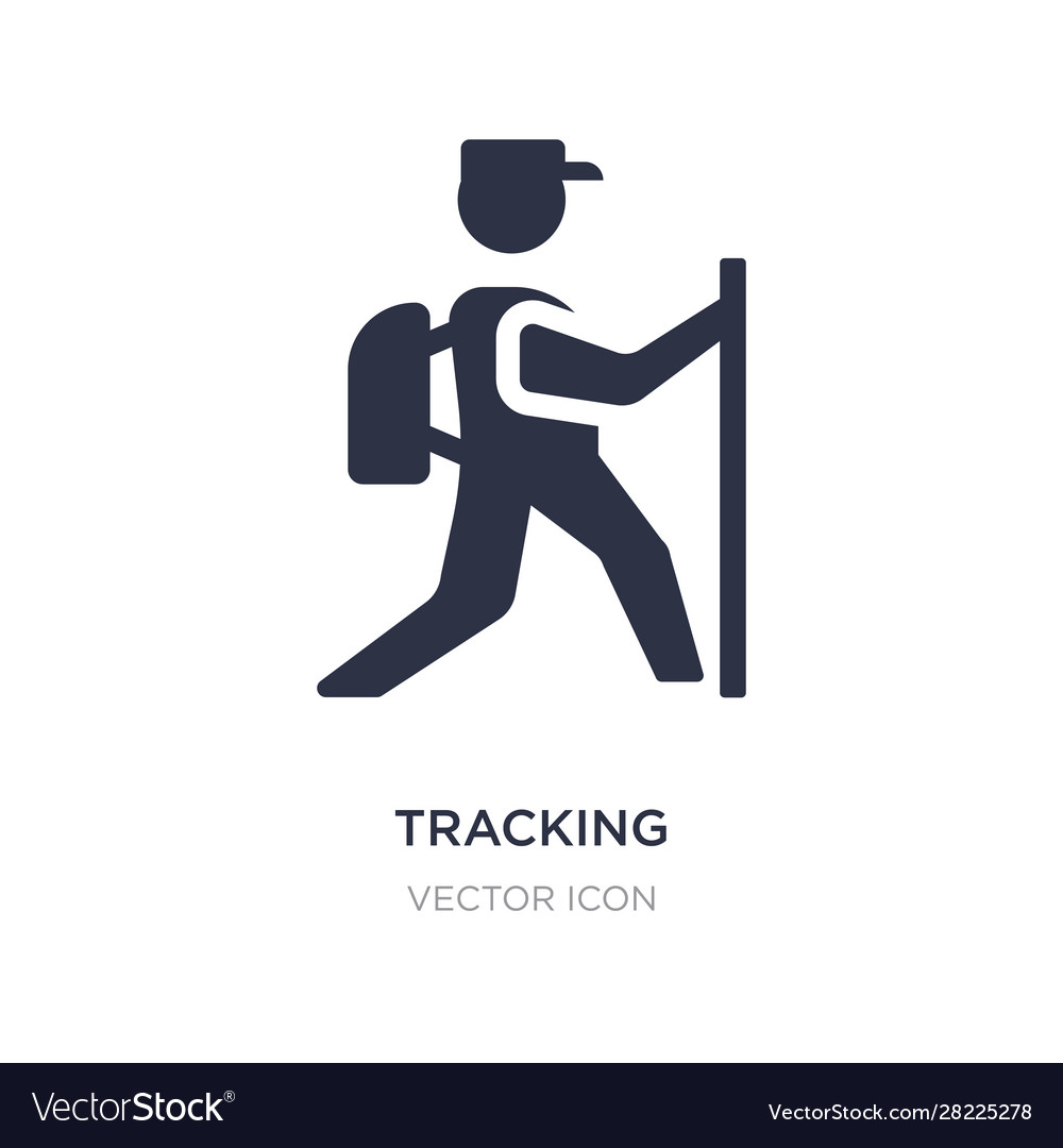 Tracking icon on white background simple element