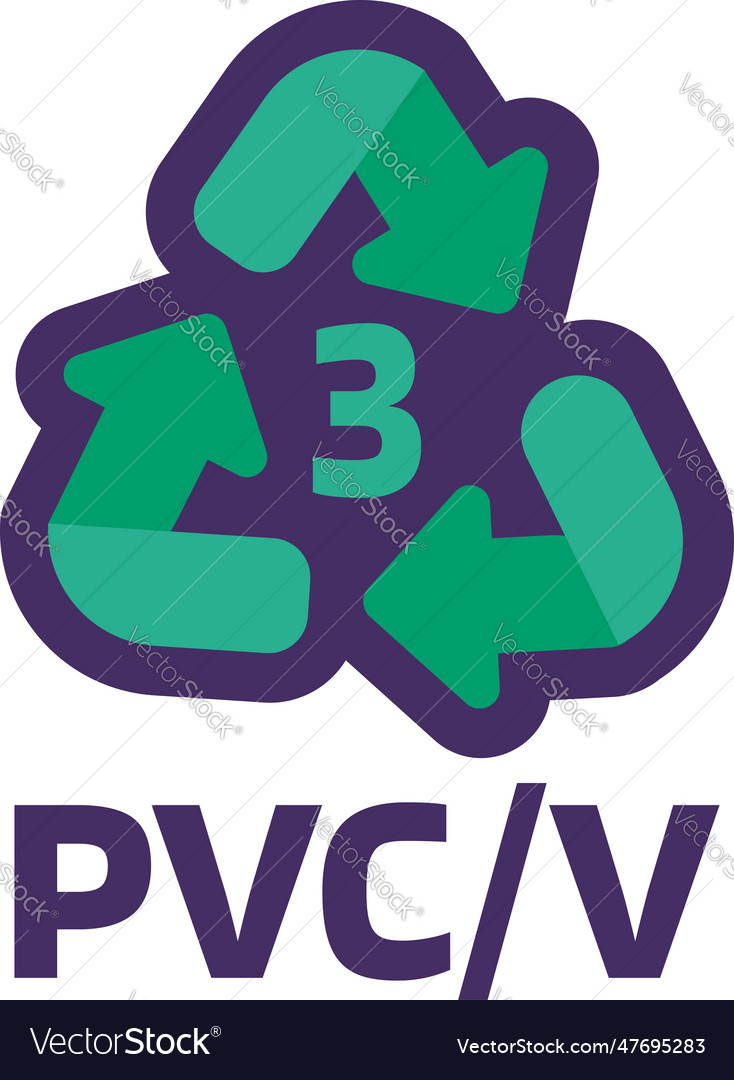 Vorsichtskennzeichnung Recycling pvcv Industriecode 3