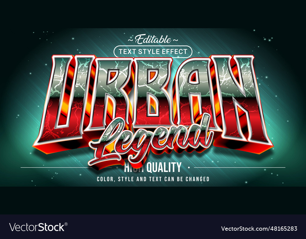 Editable text style effect - urban legend