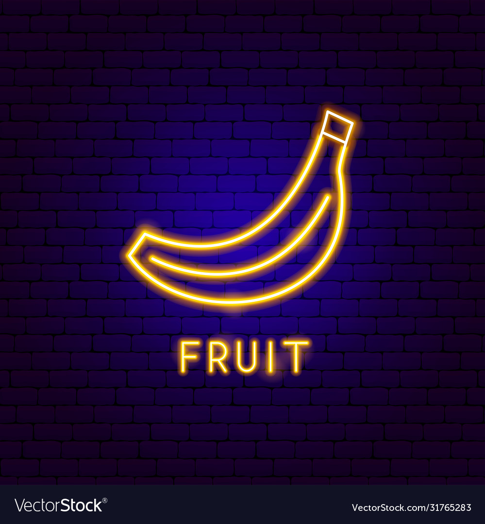 Fruit neon label