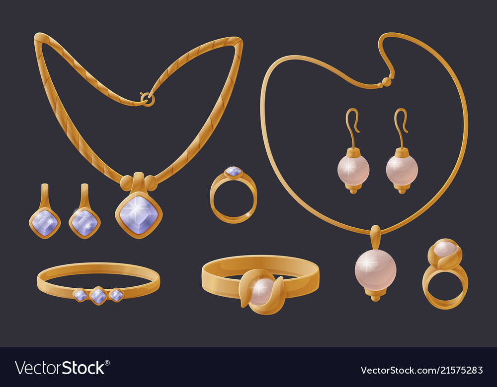 Golden Jewelry Collection - Rings & Necklaces