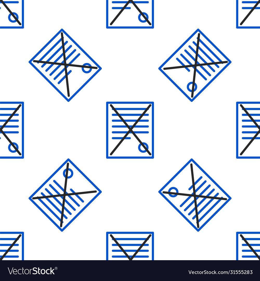 Line delete file document icon isolated seamless vector image Line delete file document icon isolated seamless