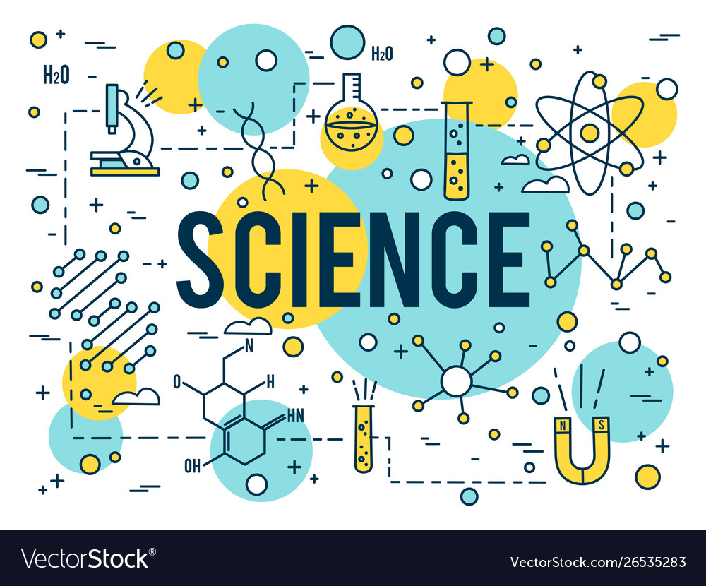 Science background research outline icon Vector Image