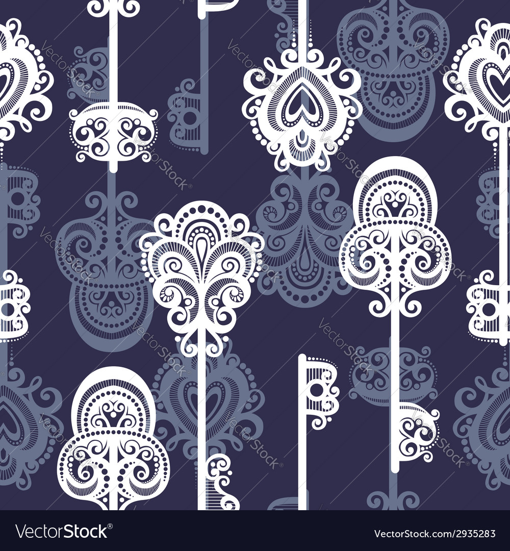 Seamless pattern with keys