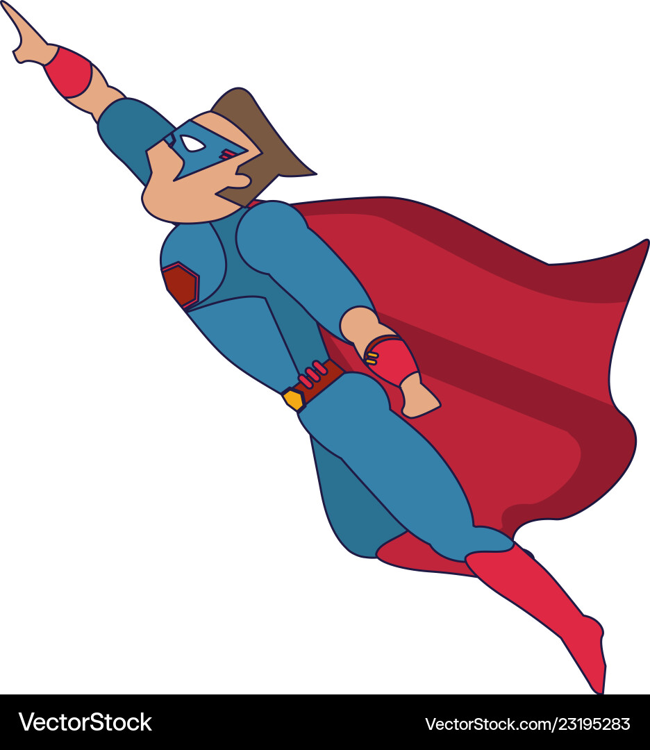 Superhero character cartoon Royalty Free Vector Image