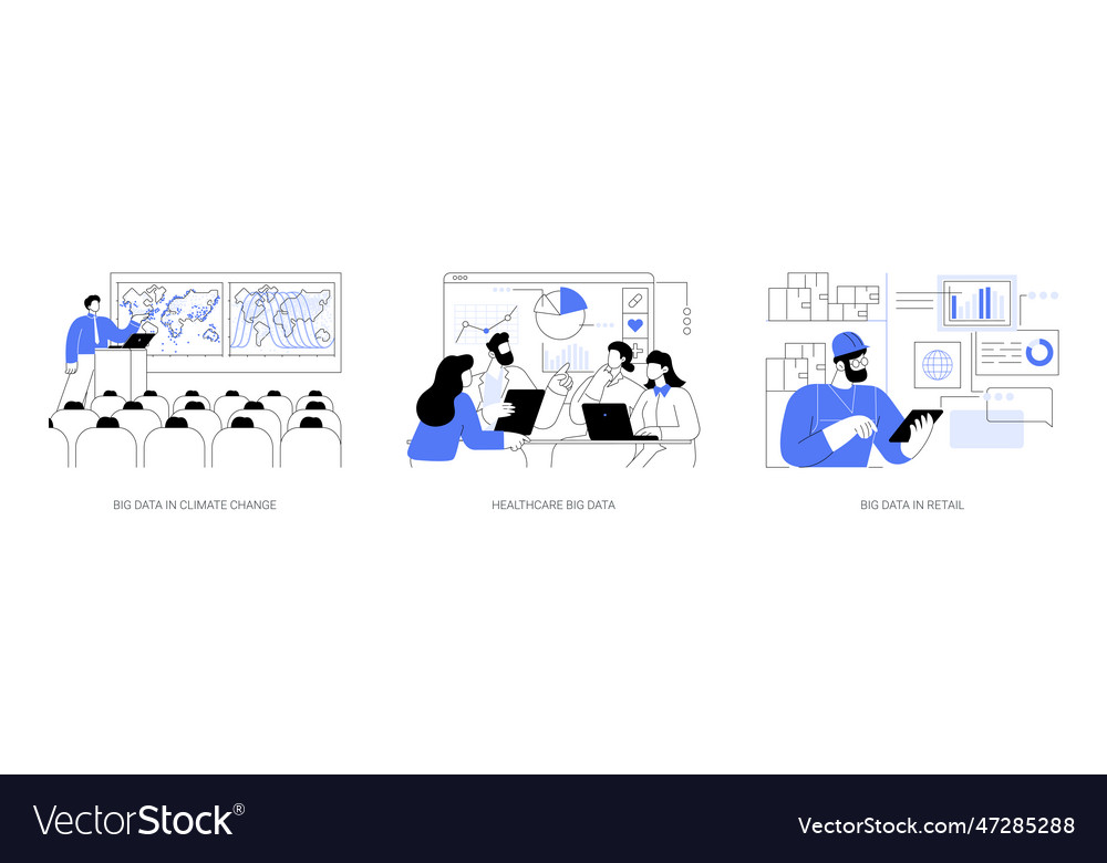 Applications of big data abstract concept vector image Applications of big data abstract concept