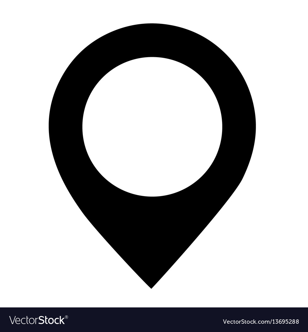 Download Black location icon on white background Royalty Free Vector