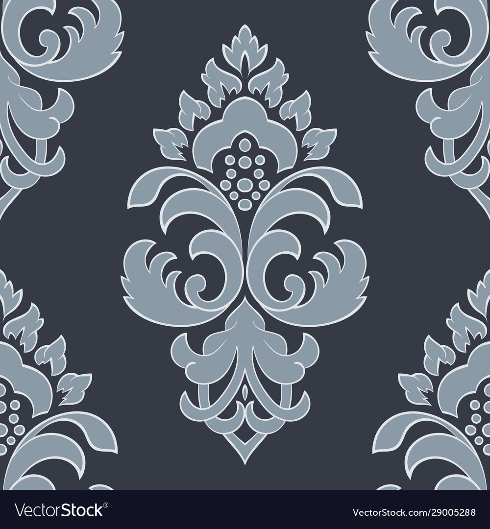 Damask seamless pattern element classical vector image Damask seamless pattern element classical
