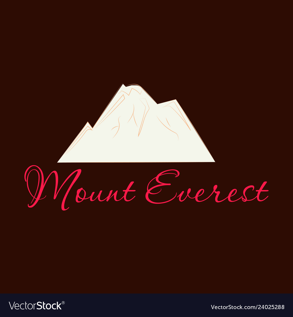 Everest - snowbound himalayas mountain label