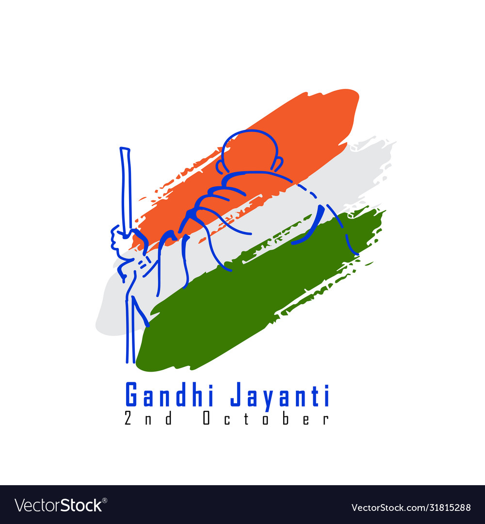 Gandhi Jayanti Background - Tricolor