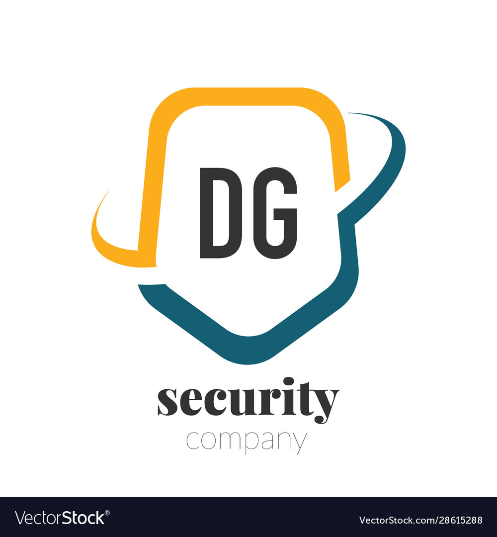 Initial letter dg creative secure company design