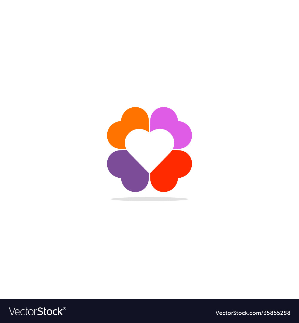 Love heart valentine logo