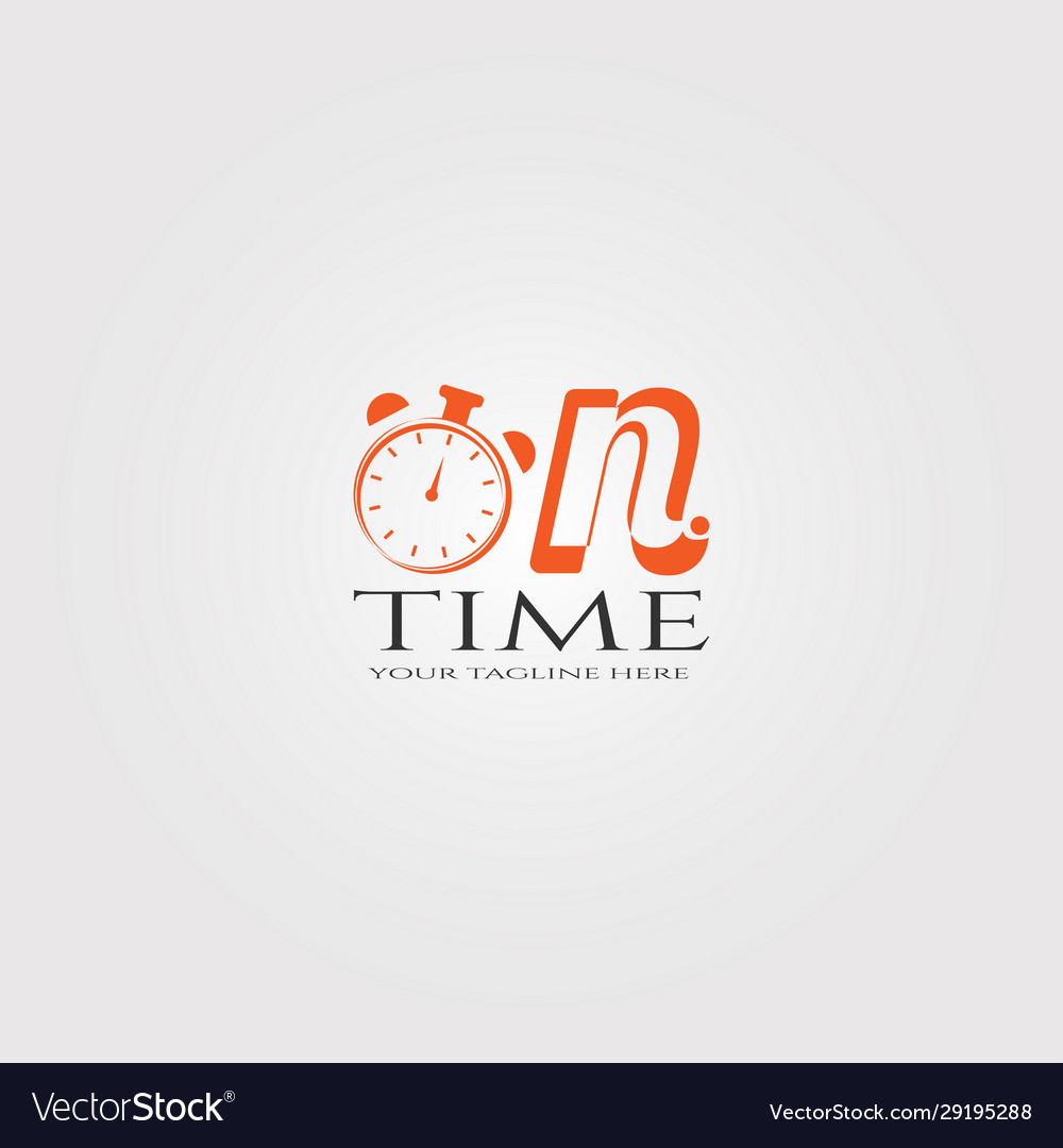 On time logo template for business corporate Vector Image