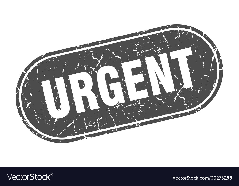 Urgent sign grunge black stamp label