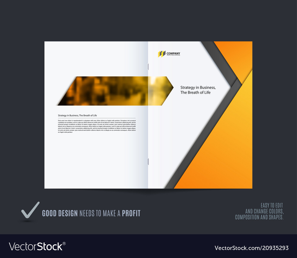 Abstract double-page brochure material design