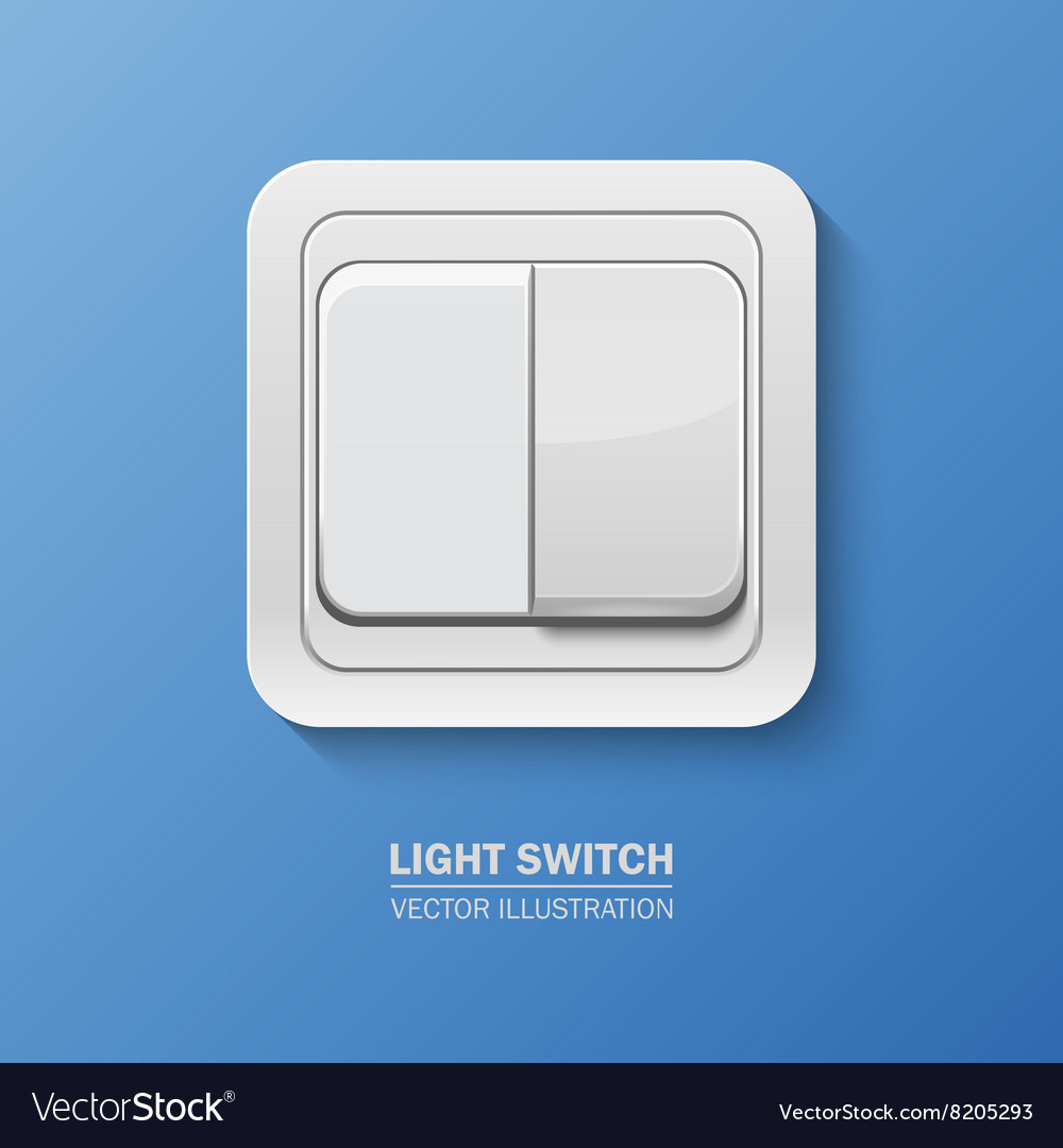 Background with realistic light switch Royalty Free Vector