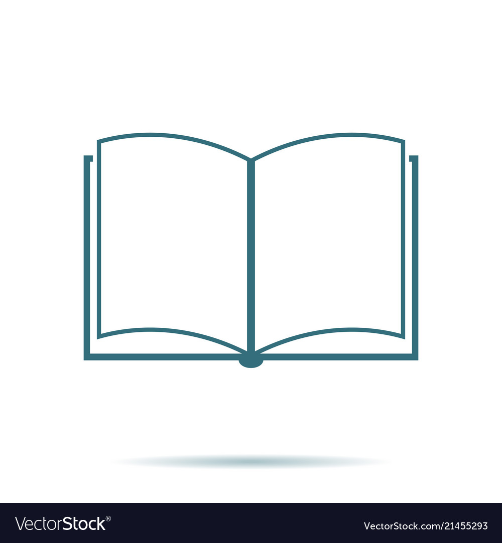 Download Blue open book icon isolated on background modern Vector Image