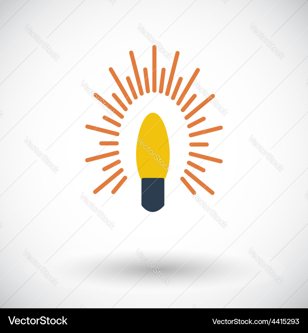 Bulb flat icon Royalty Free Vector Image - VectorStock