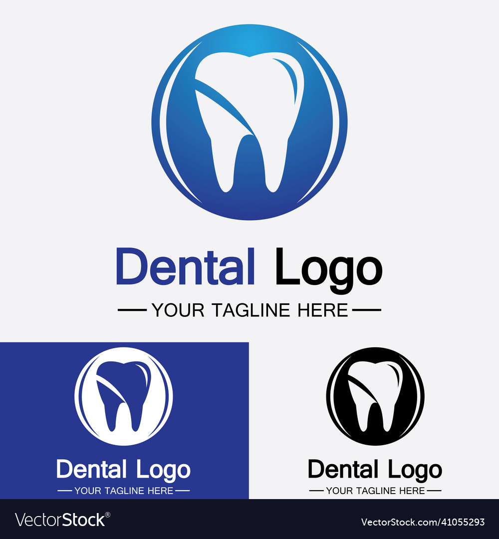 Dental logo design templatecreative dentist logo Vector Image