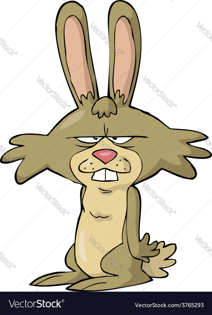 Gloomy hare Royalty Free Vector Image - VectorStock