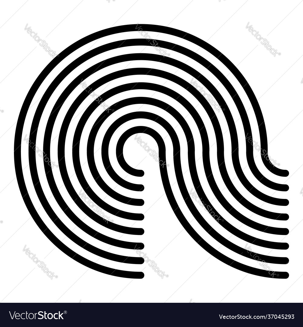 Graphics icon symbol made parallel curved vector image Graphics icon symbol made parallel curved