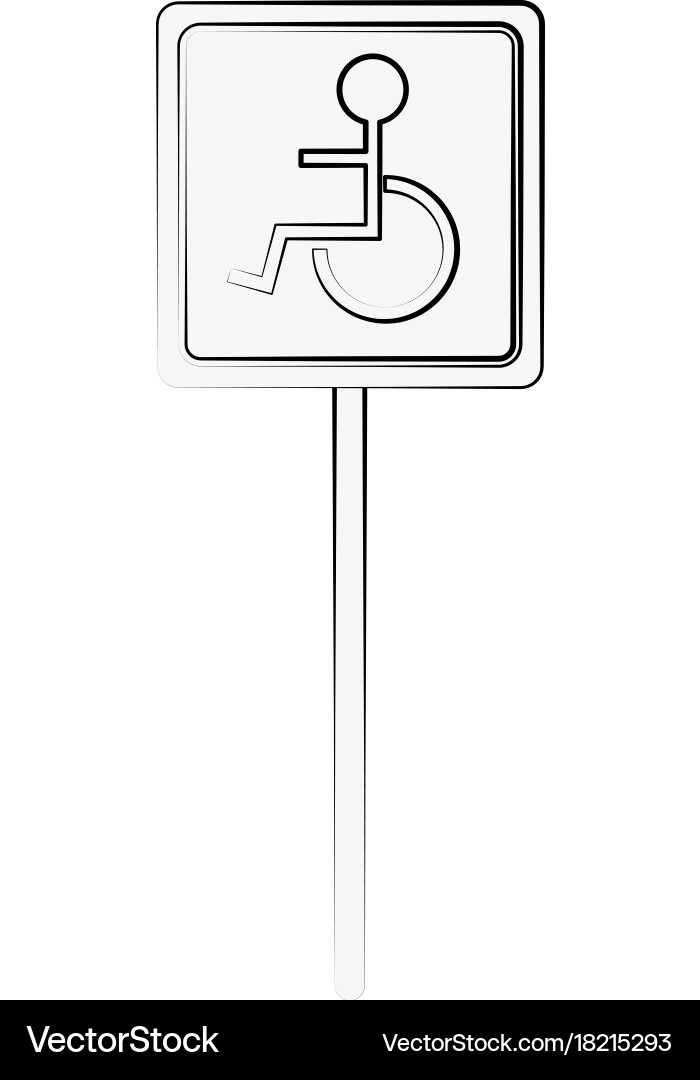 Handicap parking sign icon imag Royalty Free Vector Image