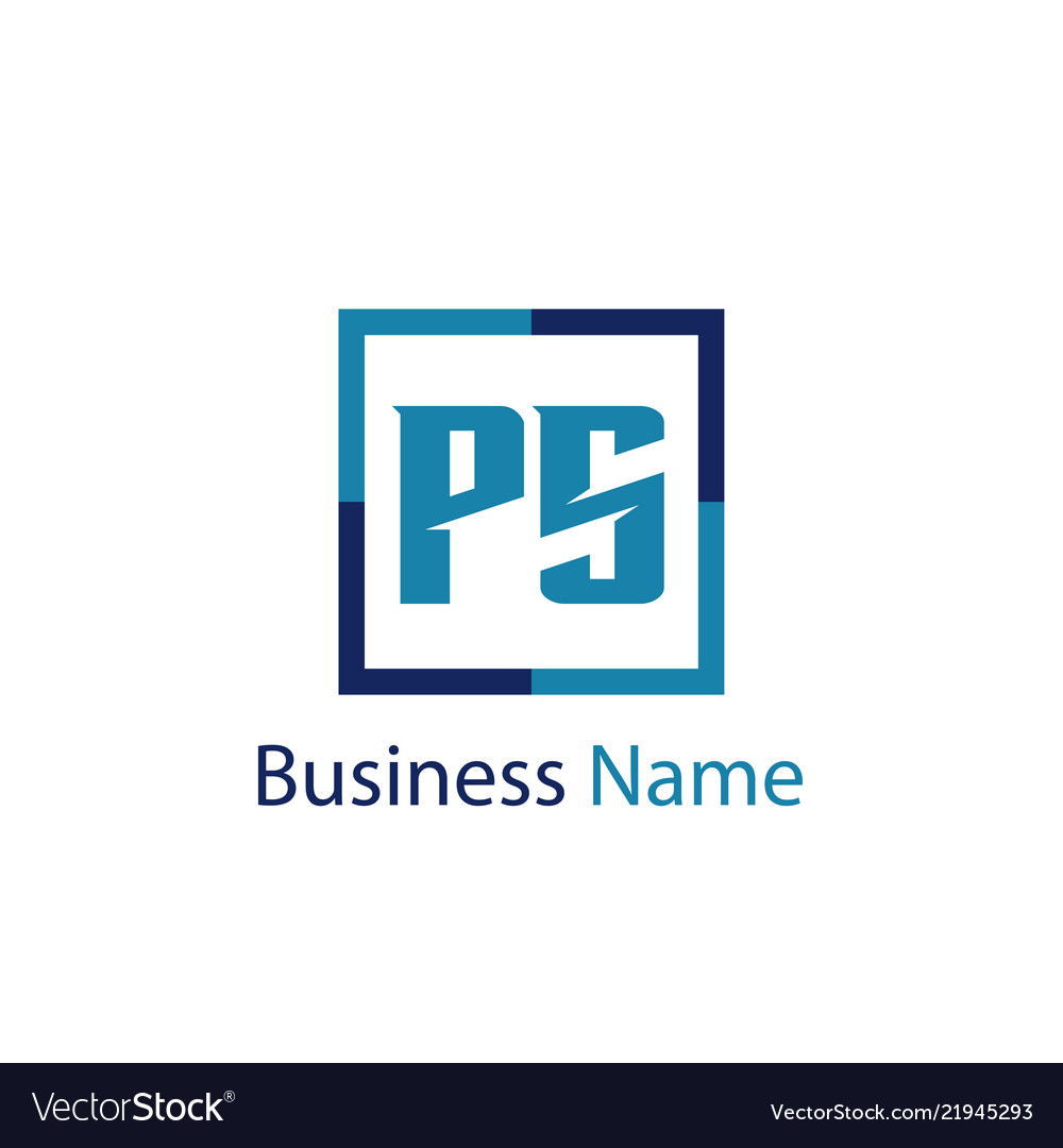 Initial letter ps logo template design