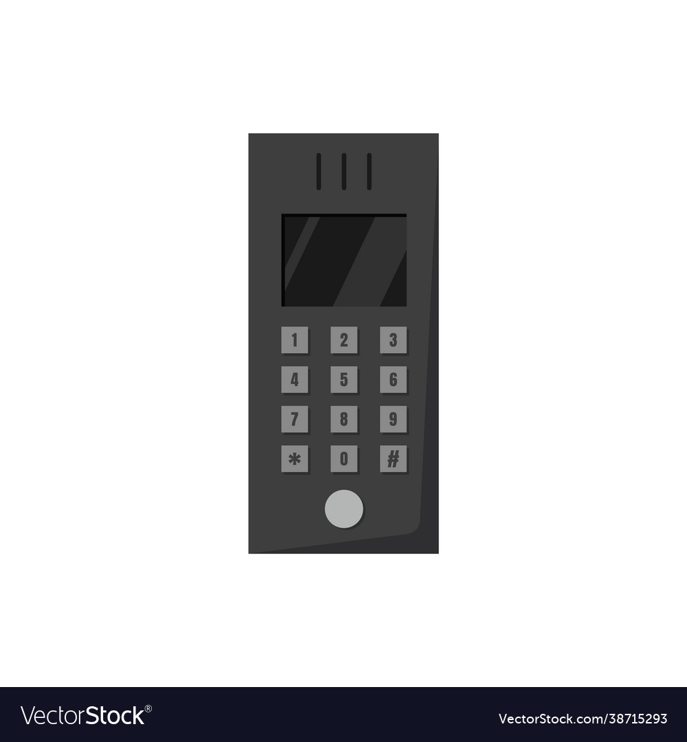Intercom security system communication panel flat