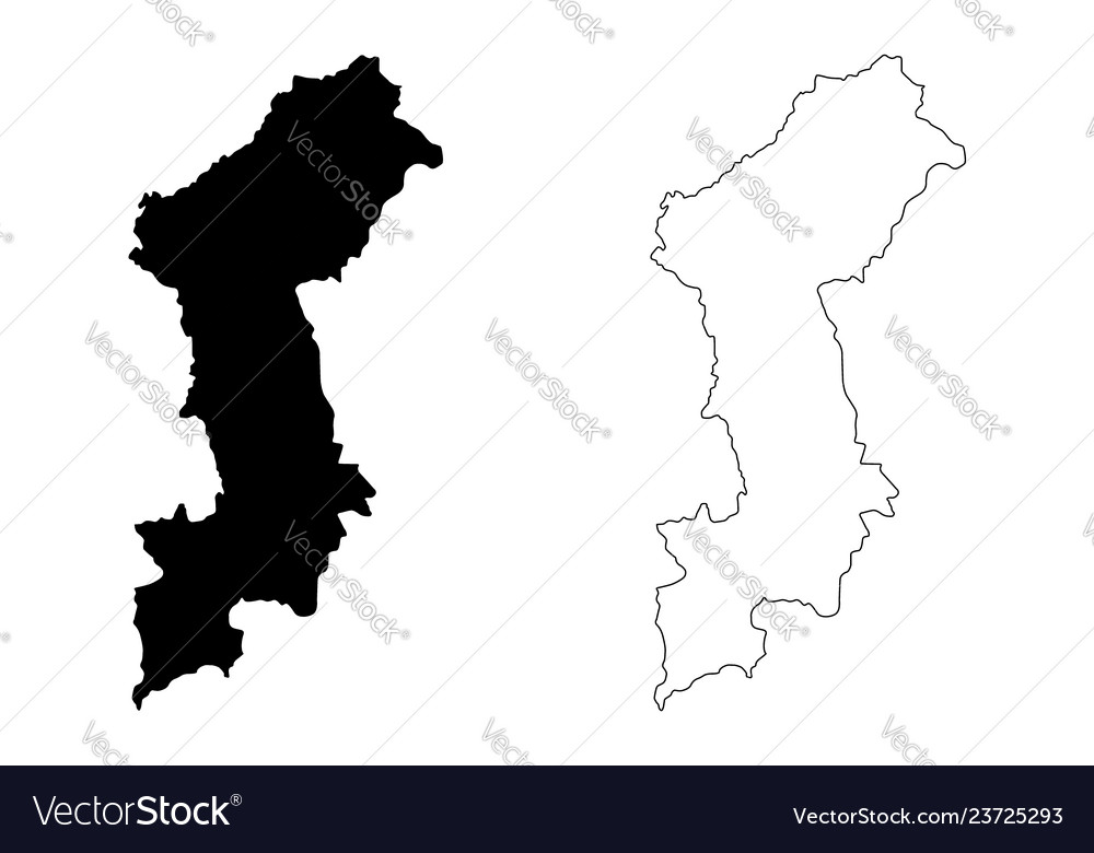 Lamphun province map Royalty Free Vector Image